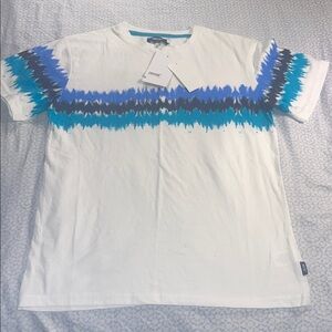 Univibe Boys size L White and Blue Patterned Shirt